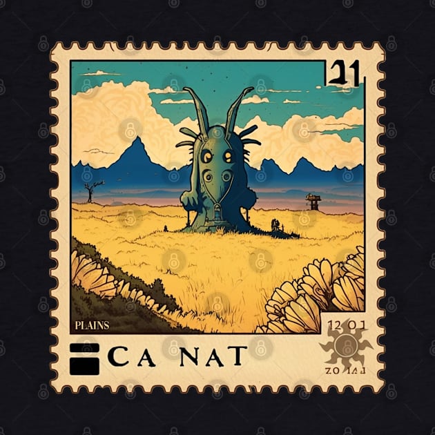 MTG - Plains Stamp - Ca Nat - Postage Stamp Series by SLMGames